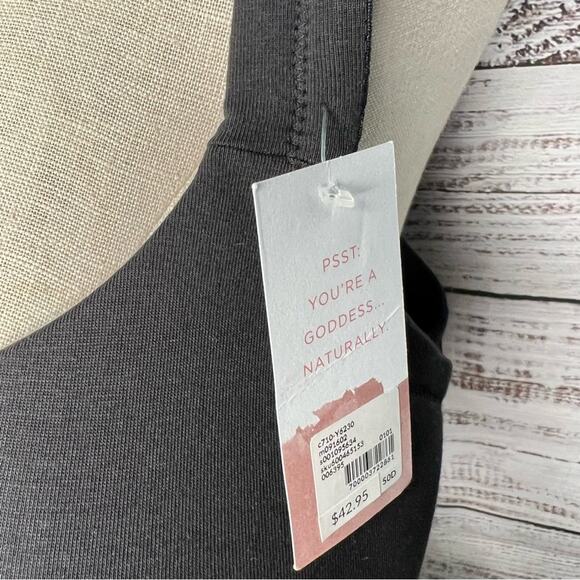 Cacique Bra 50D Lightly Lined Wired T-Shirt Bra Black with Bow Lane Bryant - Picture 4 of 8